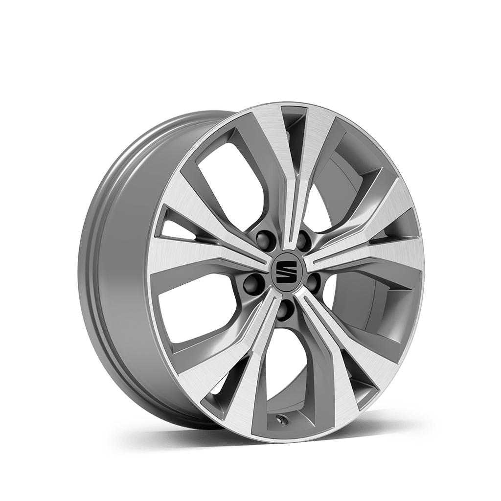 New SEAT ateca 18 inch 36 2 alloy wheel Nuclear Grey Machined